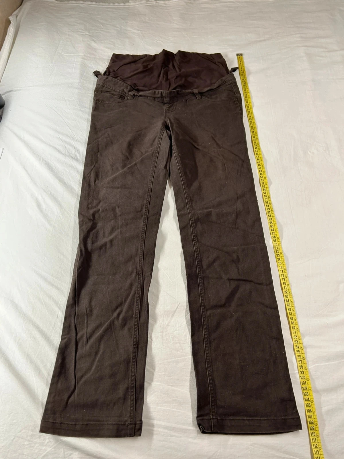 Vintage bruine zwangerschapsjeans – photo 2